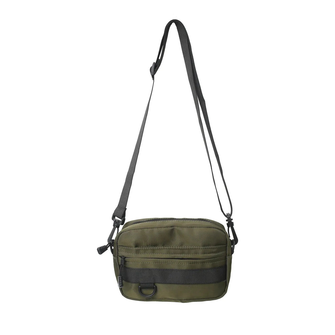 Men's nylon crossbody messenger bag in street style with sewing thread details