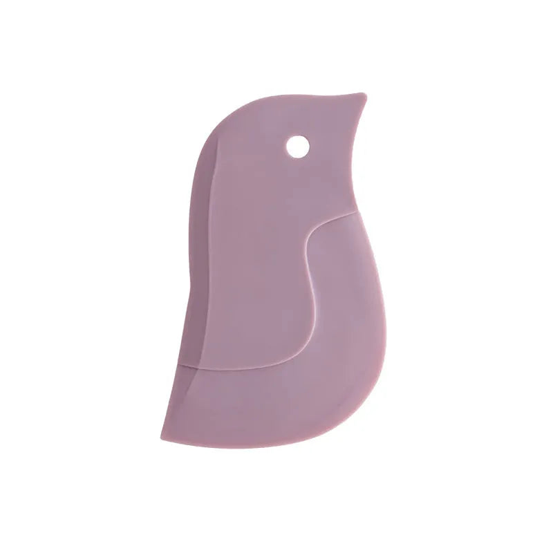 Penguin-shaped soft kitchen scraper for cleaning plates and removing food stains
