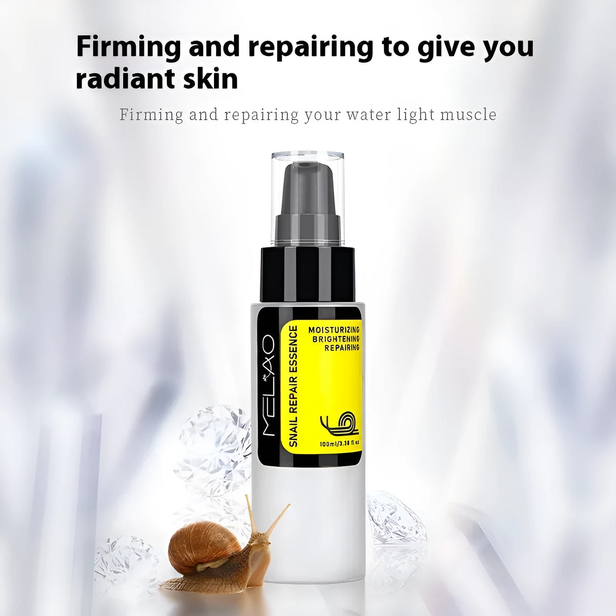 100ml snail essence facial care solution bottle for all skin types