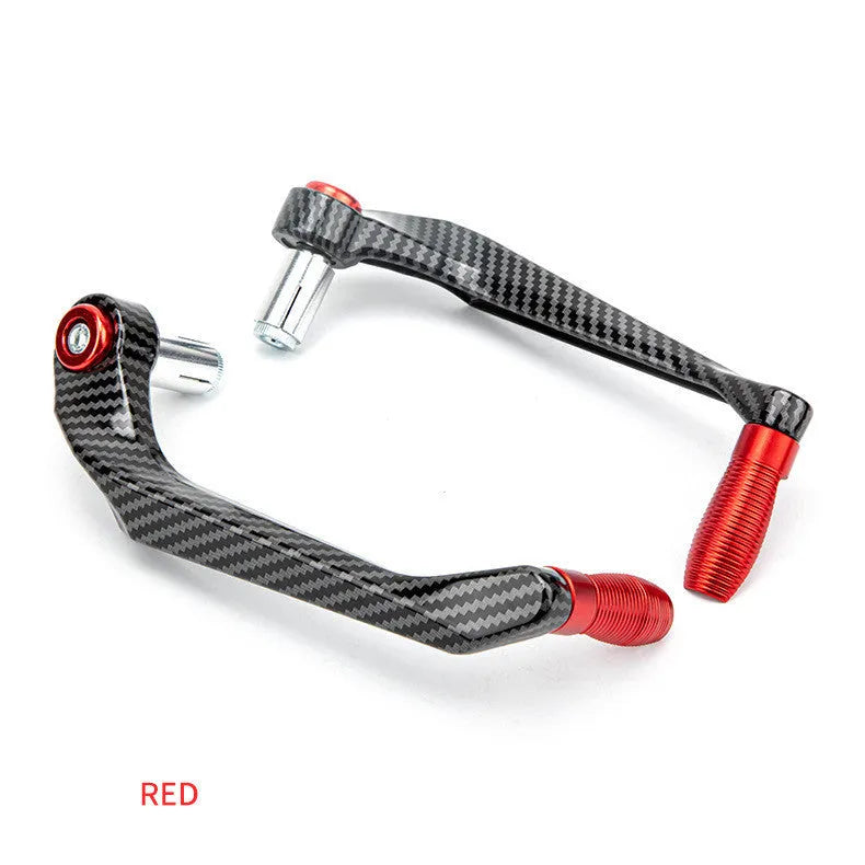 Aluminium motorcycle hand guards with water transfer printing in five colour options