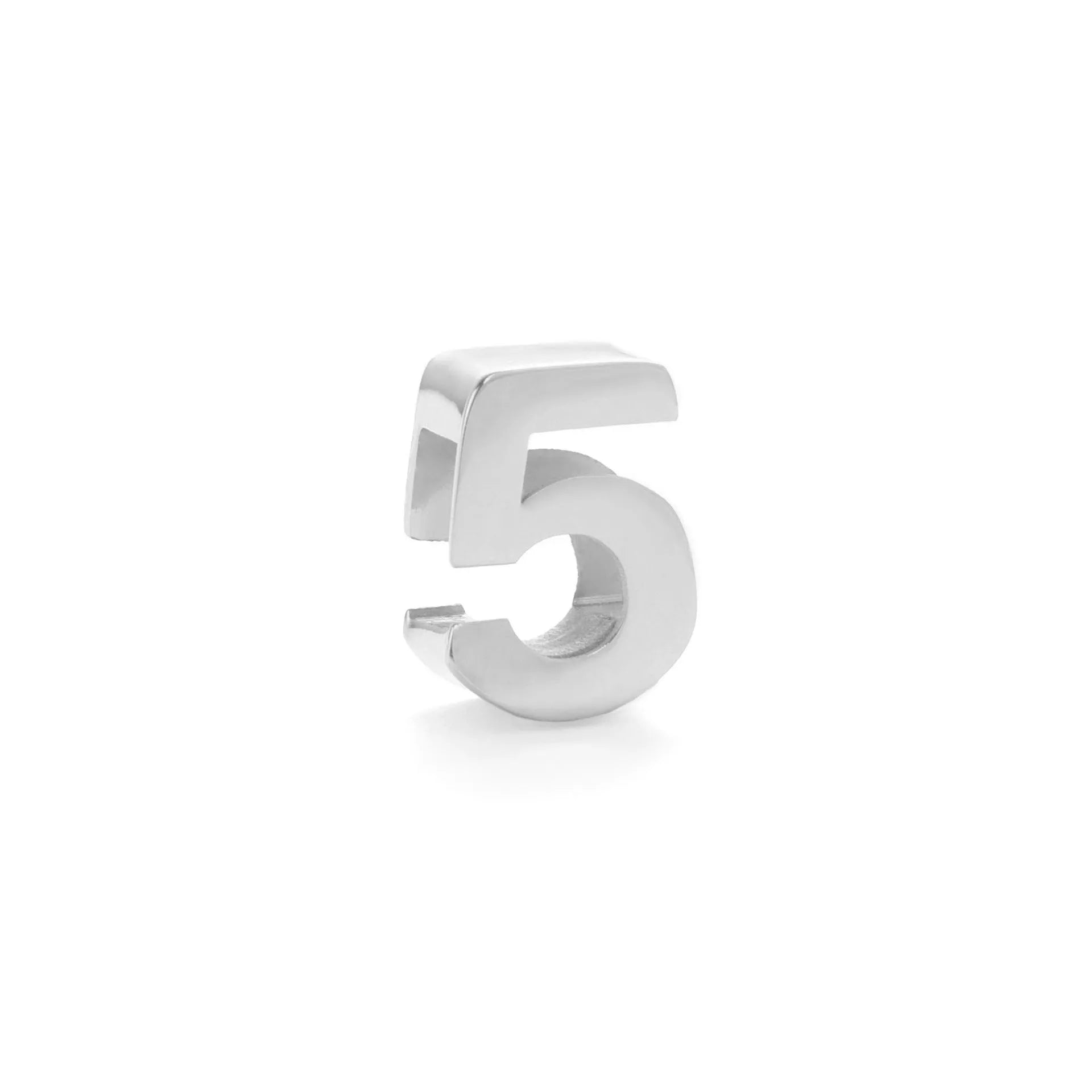 Titanium steel number letter necklace with 40.5cm chain and electroplated gold or silver finish