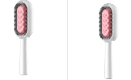 Green plastic pet hair removal comb with disposable adhesive wipes for cats and dogs