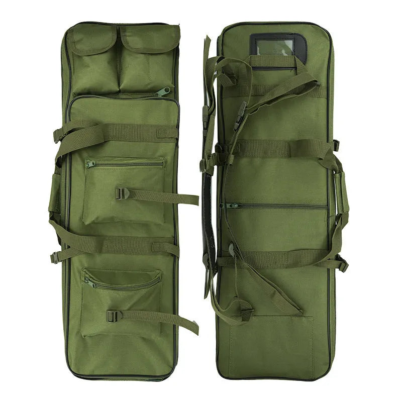 Portable Oxford fishing bag in black, beige green, beige khaki, or CP colour, available in 0.85m, 1m, and 1.2m lengths, unisex outdoor sports bag.