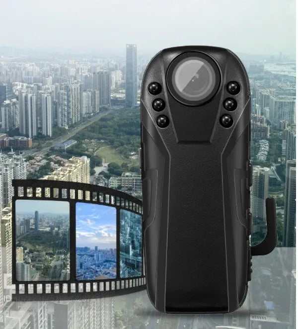 Portable law enforcement recorder with plastic shell, 1080P HD camera, and wide-angle lens