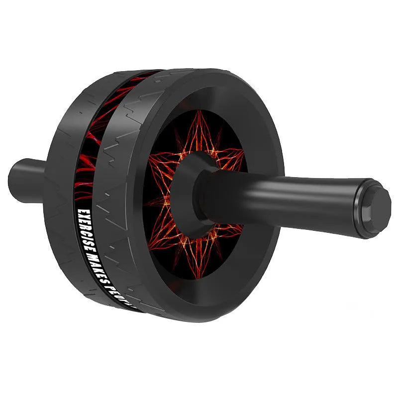 Abdominal wheel fitness roller in flame red, blue, or red and black colours for core training.
