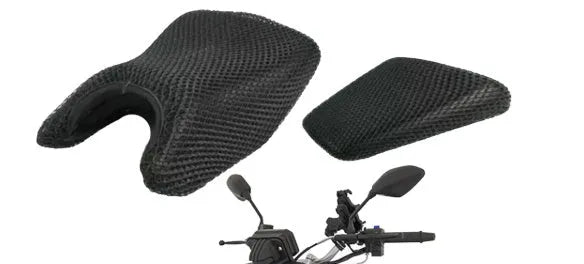 Black nylon mesh motorcycle seat cover suitable for Italika 280z model