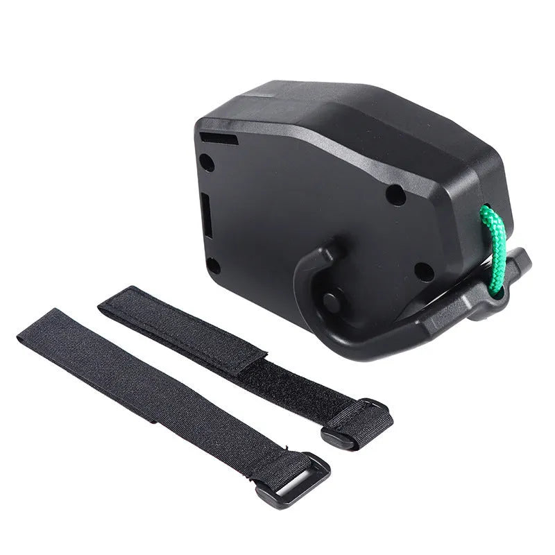 Black plastic and resin bicycle trailer traction rope for connecting trailers to mountain bikes