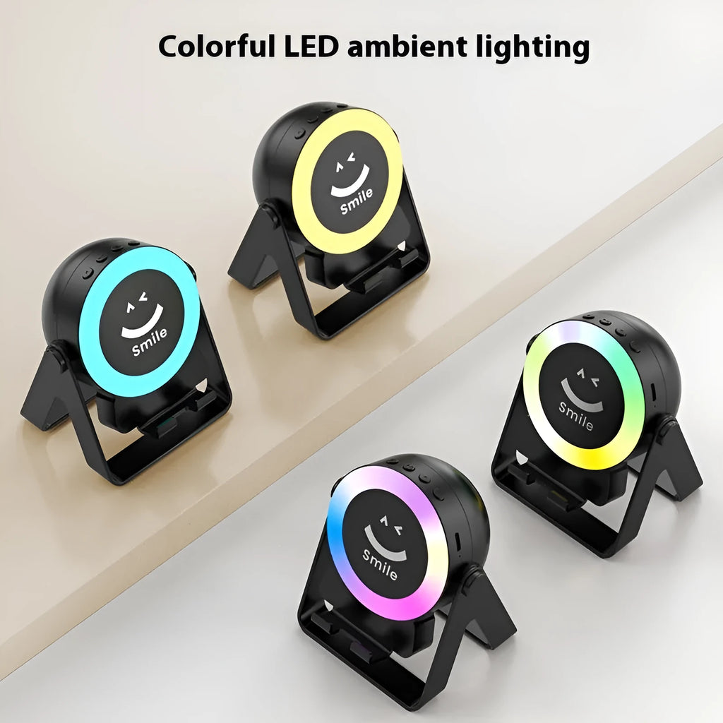 Induction bracket Bluetooth speaker with LED lights in black or white colours