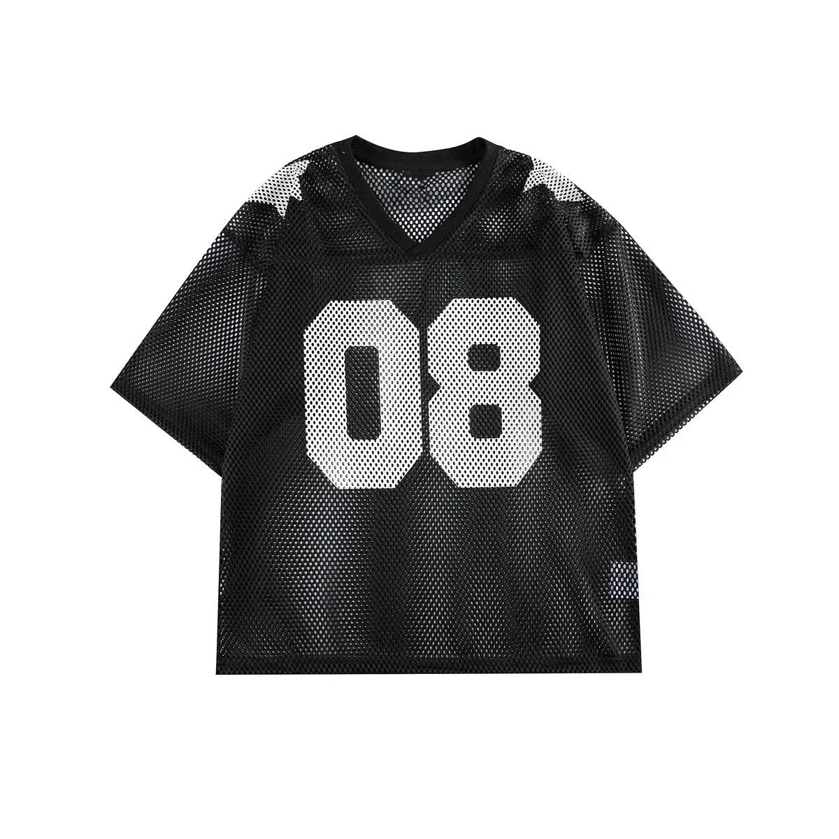 Black and navy blue loose fit short sleeve polyester shirt for men and women
