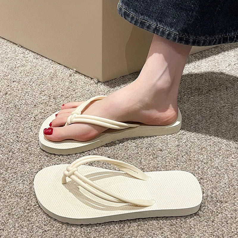 Women's casual flip flops with PVC non-slip sole in multiple colour options