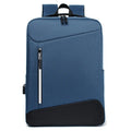 Men's black waterproof Oxford cloth business backpack with curved straps and laptop compartment