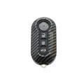 Fiat 500 Boyue carbon fibre pattern key case in black, red and dark blue colours