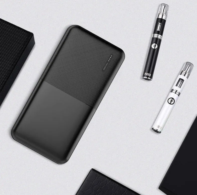20000 mAh power bank in black with multiple USB charging ports