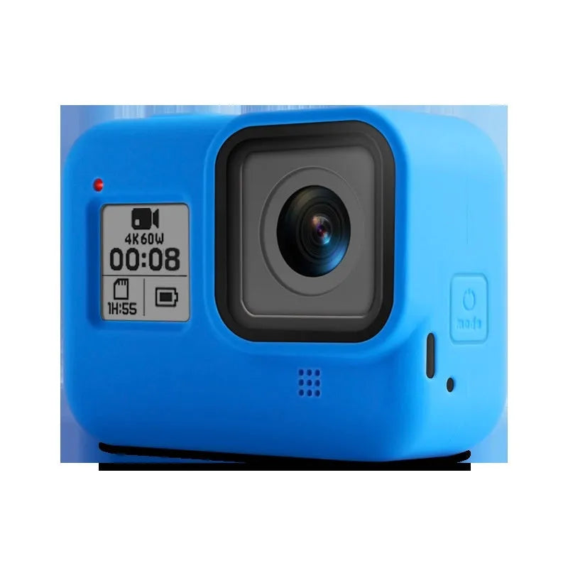 GoPro Hero8 Black silicone protective sleeve with anti-lost lanyard strap accessory set in multiple colour options