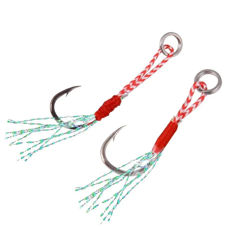 Bright wire iron plate single fishing hook with binding wire for sea fishing.