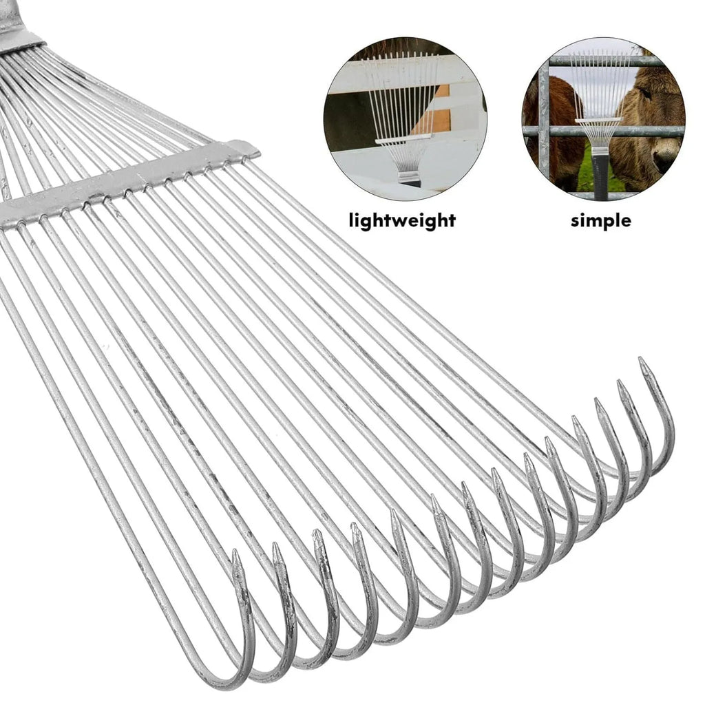 Stainless steel dematting brush with curved teeth for horse and dog grooming