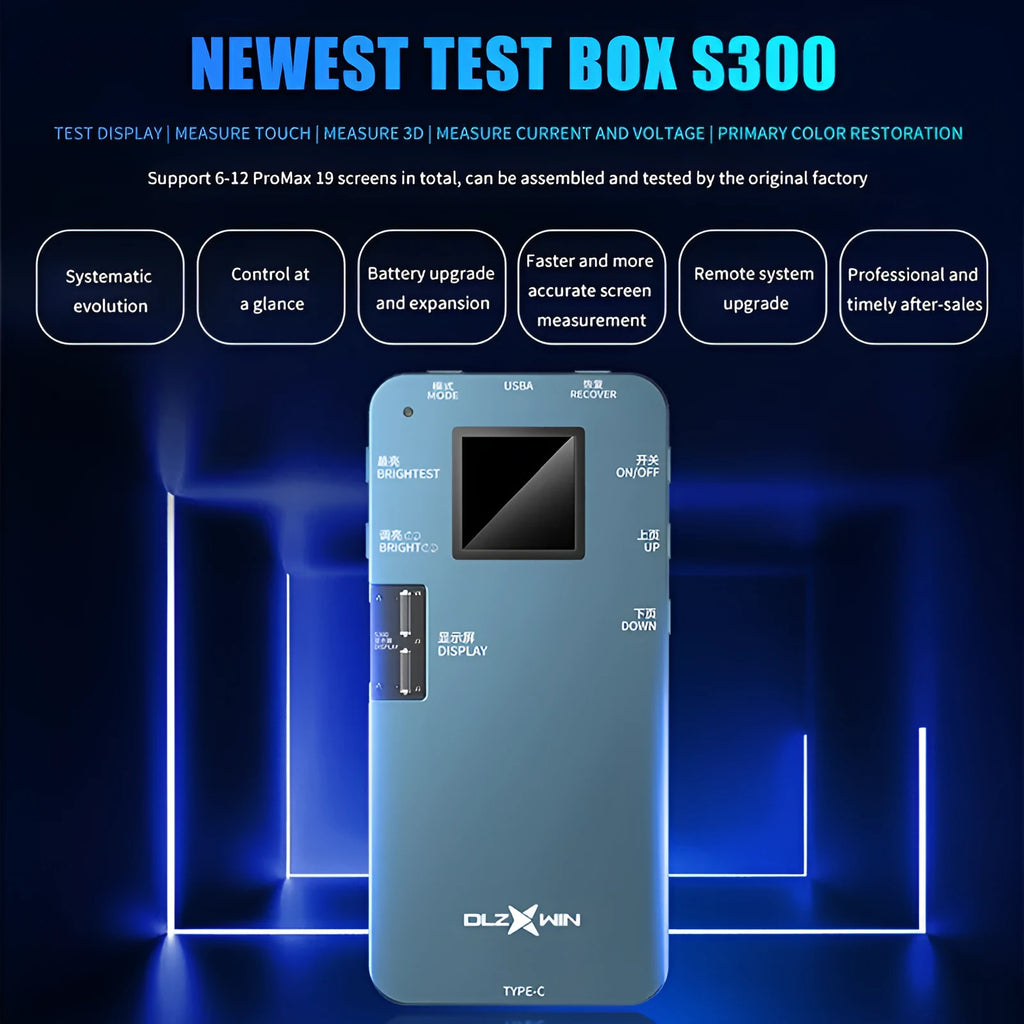 S300 light screen tester for Huawei mobile phones, a telecommunication diagnostic tool.