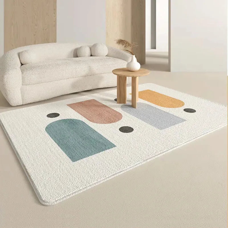Blended geometric pattern large area mat for living room floor, available in multiple sizes including 160x230cm