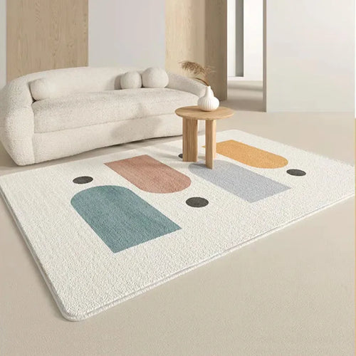 Blended geometric pattern large area mat for living room floor, available in multiple sizes including 160x230cm