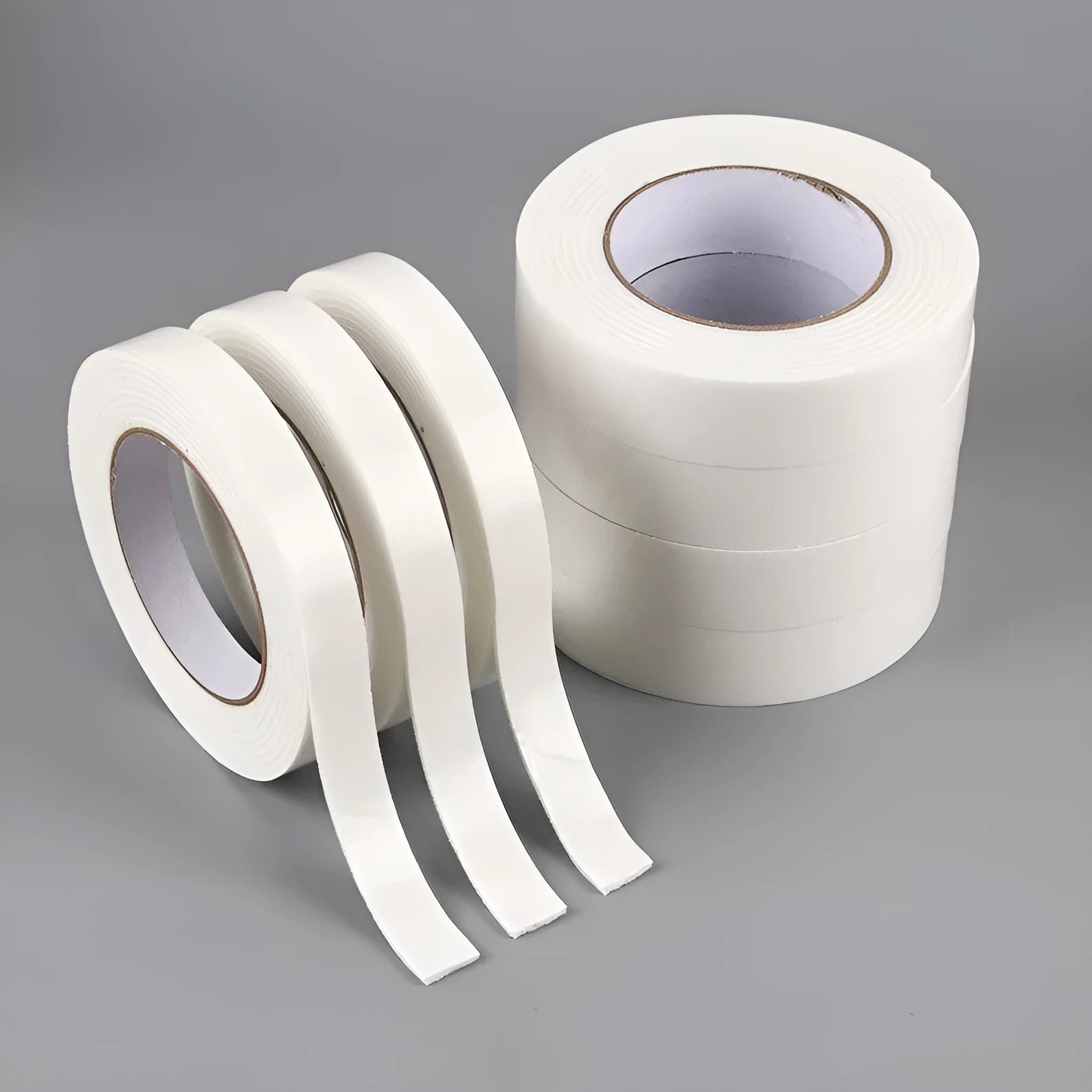 3mm thick foam double-sided adhesive tape roll with BOPP backing in multiple width options