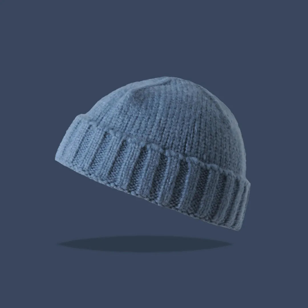 American knitted beanie hat for women in acrylic fibre dome crown style elastic 56-59cm twelve colours retro