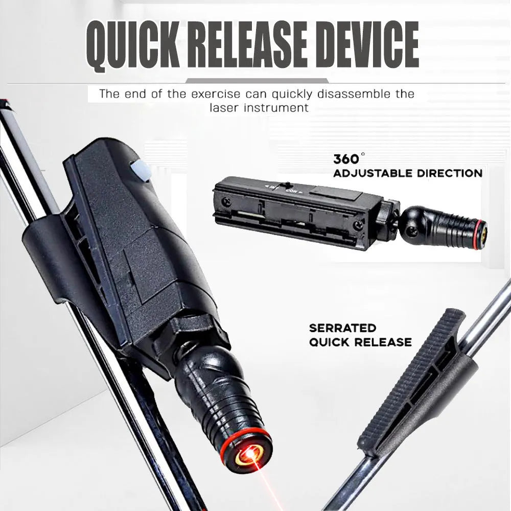 Black golf push rod laser aiming instrument for putting alignment practice