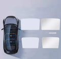Ice crystal pattern skylight sun visor with silver tape material for vehicle temperature control