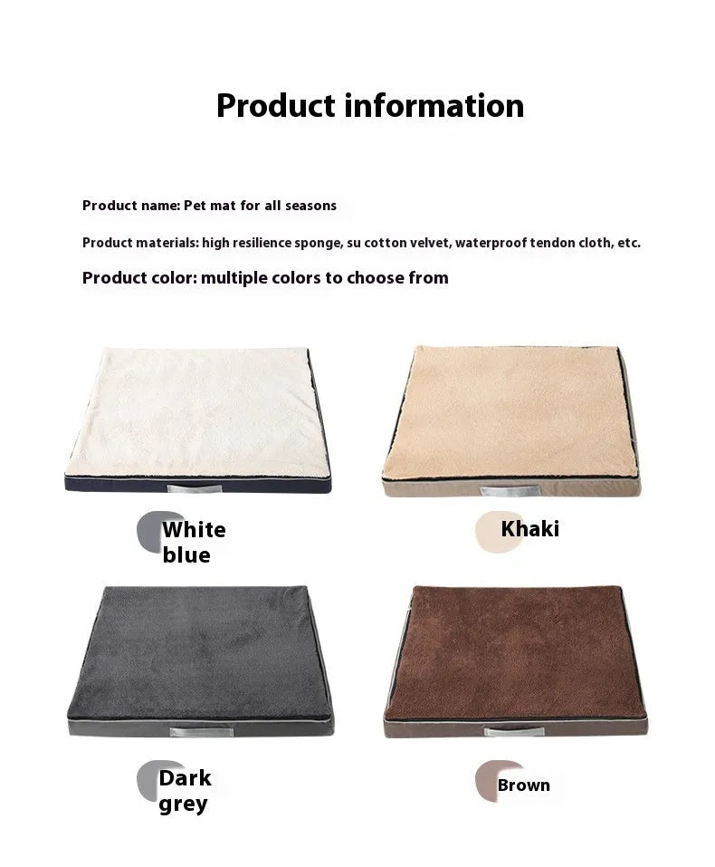 Brown removable washable memory sponge dog mat showing 10cm thickness