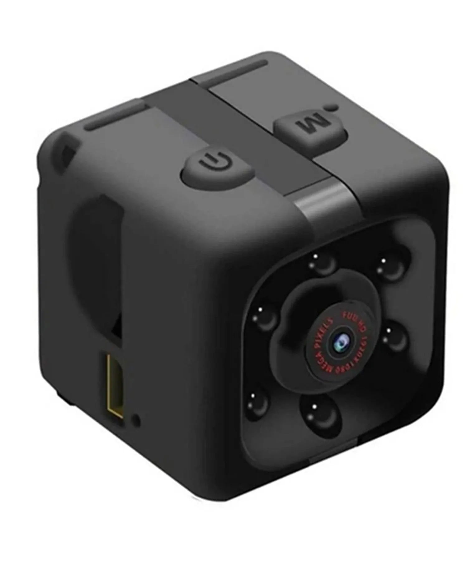 Black mini USB infrared night vision camera with 80cm cable for 1080P recording