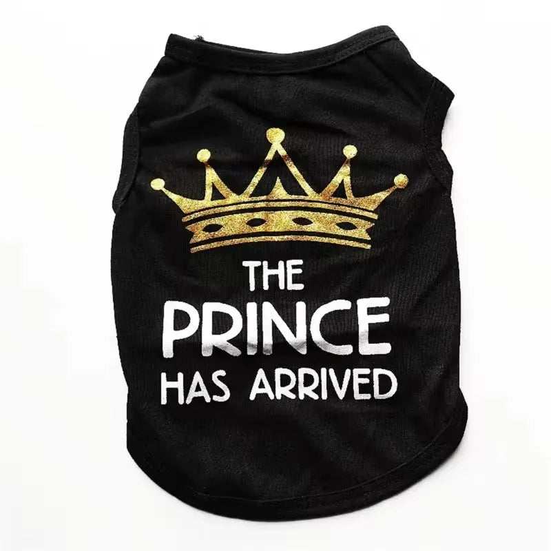 A cotton vest for puppies in a choice of colours including black, blue, gray, pink, and rose.