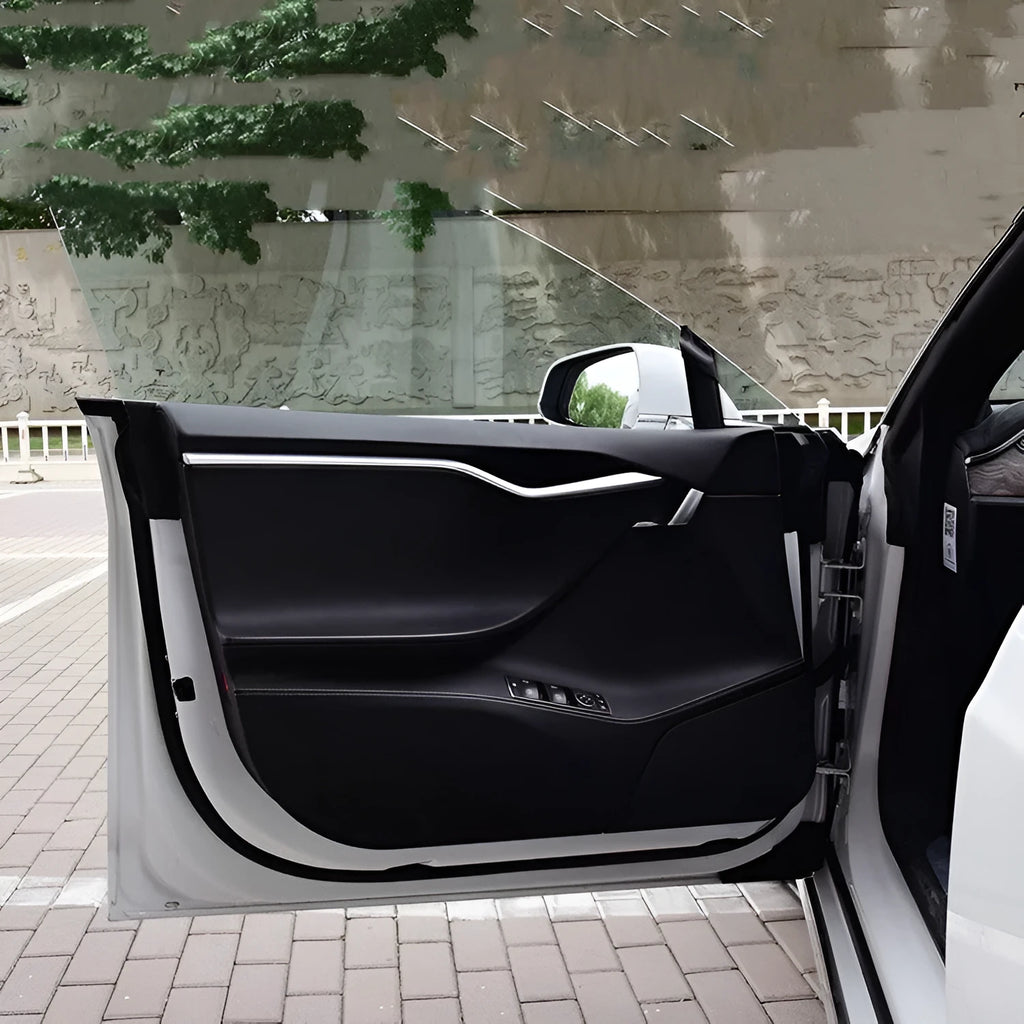 Carbon fibre protective film kit for Tesla Model S door interior control panels