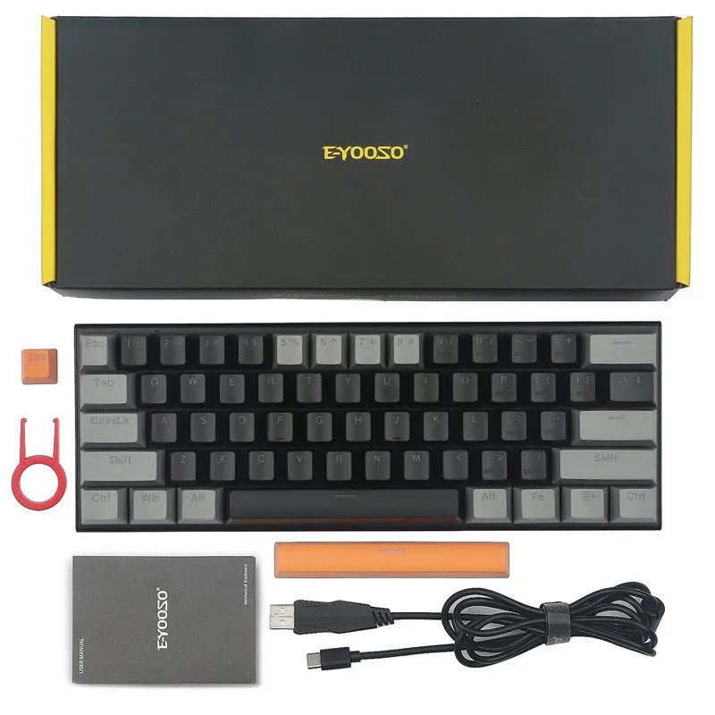 Z11 aluminium alloy mechanical keyboard replacement keycaps set in black and grey colours
