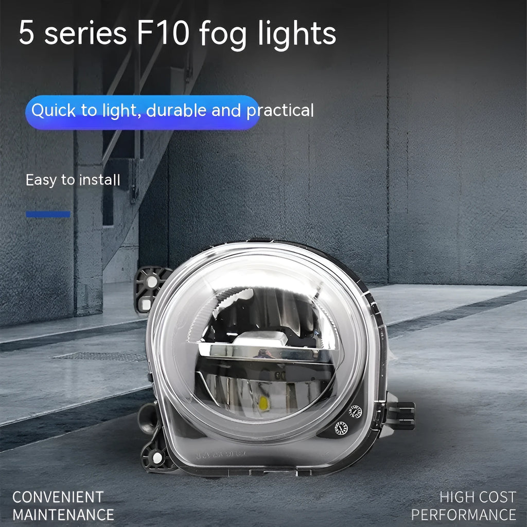 BMW 5 Series F10 front fog lamp with clear lens and automotive electrical connector