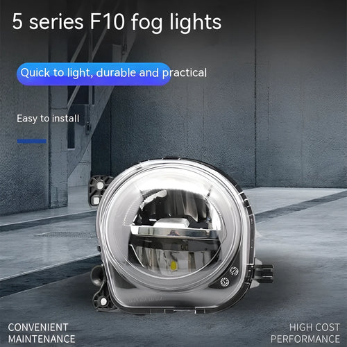 BMW 5 Series F10 front fog lamp with clear lens and automotive electrical connector
