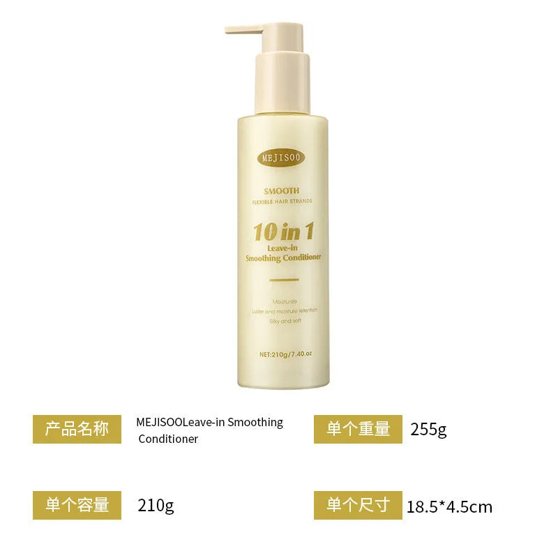 Wash-free 10-in-1 hair conditioner in disposable 210g bottle for ladies