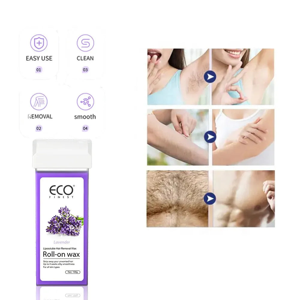 Lavender-scented universal hair removal wax pot for full body treatment on any skin type