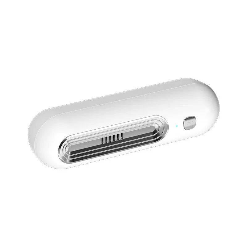 USB powered ozone refrigerator deodorizer in gold colour with quiet operation under 36dB for small spaces under 10 square metres
