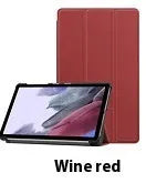 Lenovo Tab P12 protective case in apricot colour with a 3-fold stand open, showing the magnetic closure.