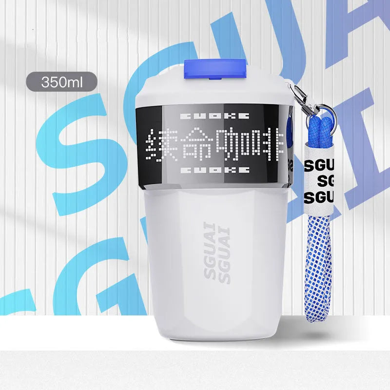 316 stainless steel portable coffee cup with 50ml capacity in Japanese style, showing colour options.