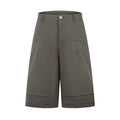 Retro wide leg straight cut denim trousers in mid-calf length, shown in black colour with loose fit silhouette