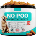 Container with 180 pumpkin-flavour chewable probiotic tablets for dog intestinal health