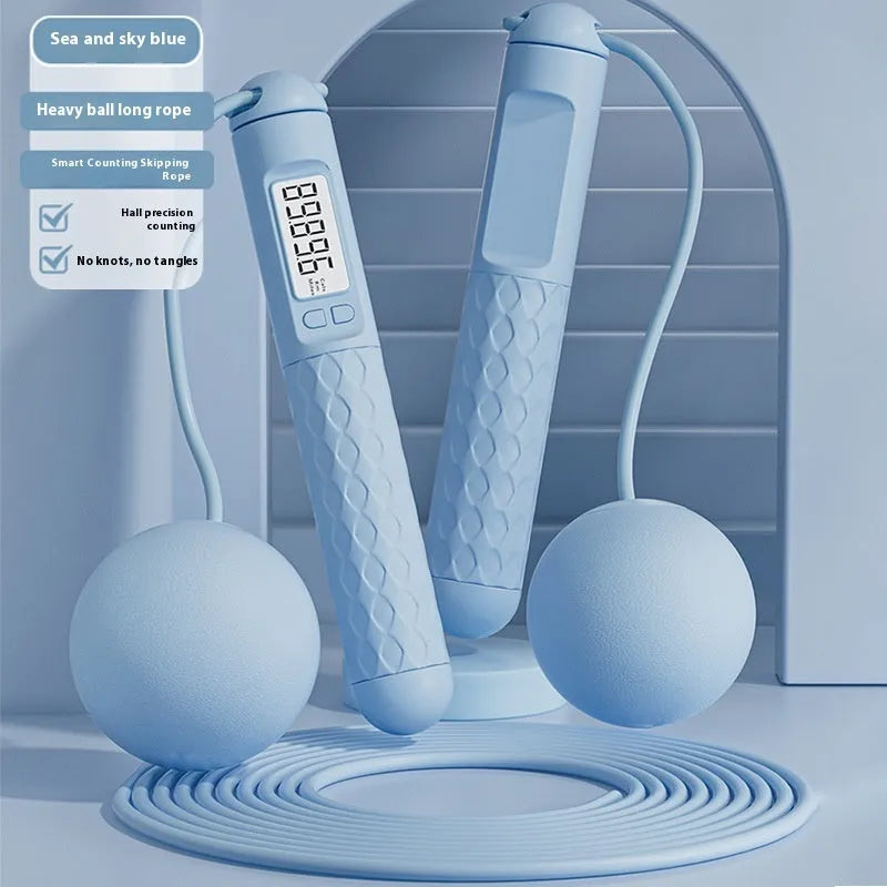 Bearings jump rope for fitness training in a selected colour, showing handles with bearing system and ABS plastic rope.