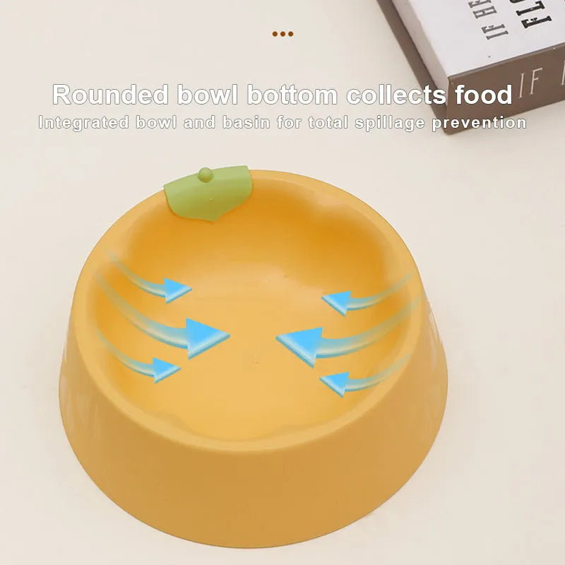Plastic double pet bowl for cats and small dogs in flower-shaped design