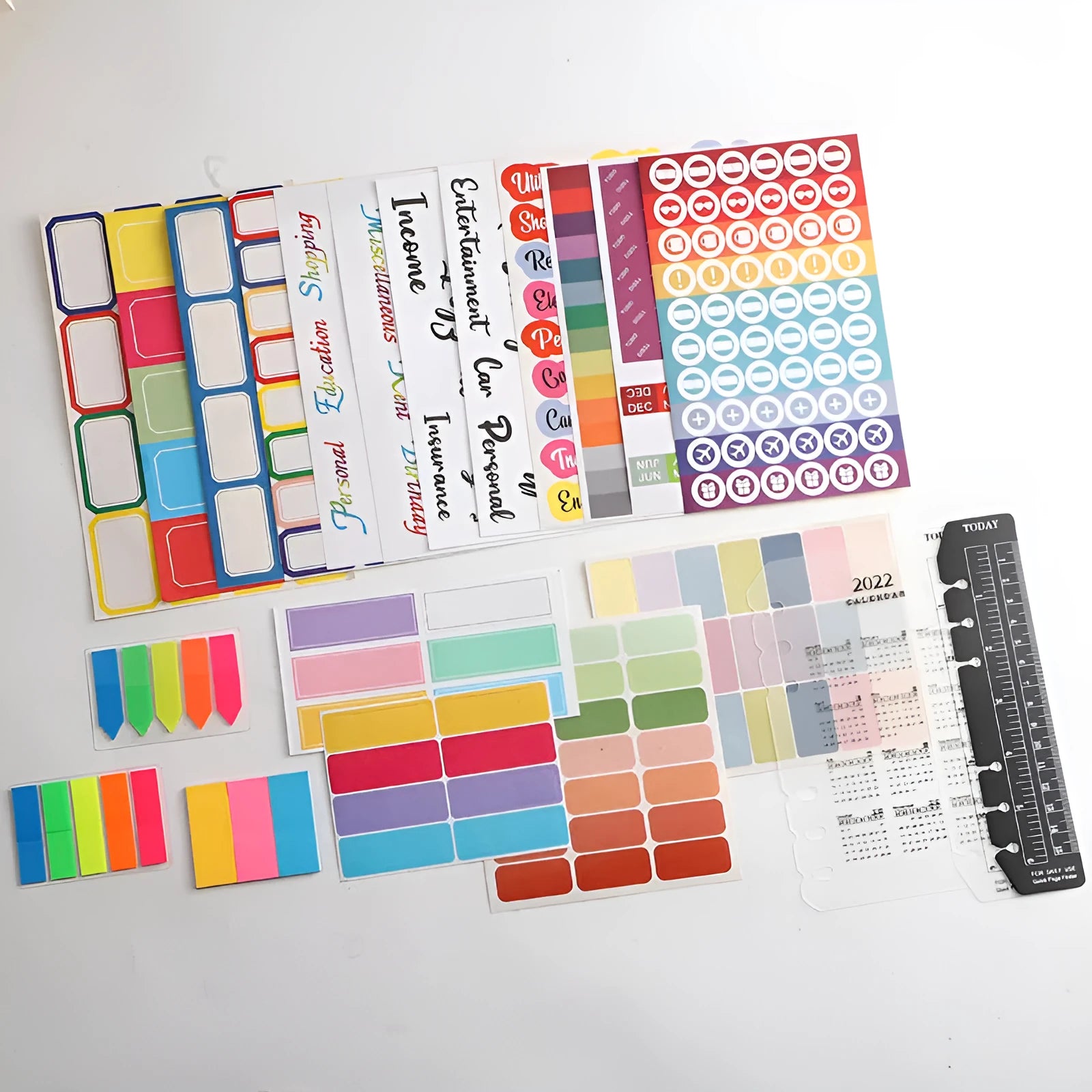 White German adhesive paper sticker for handwritten labels on a sheet.