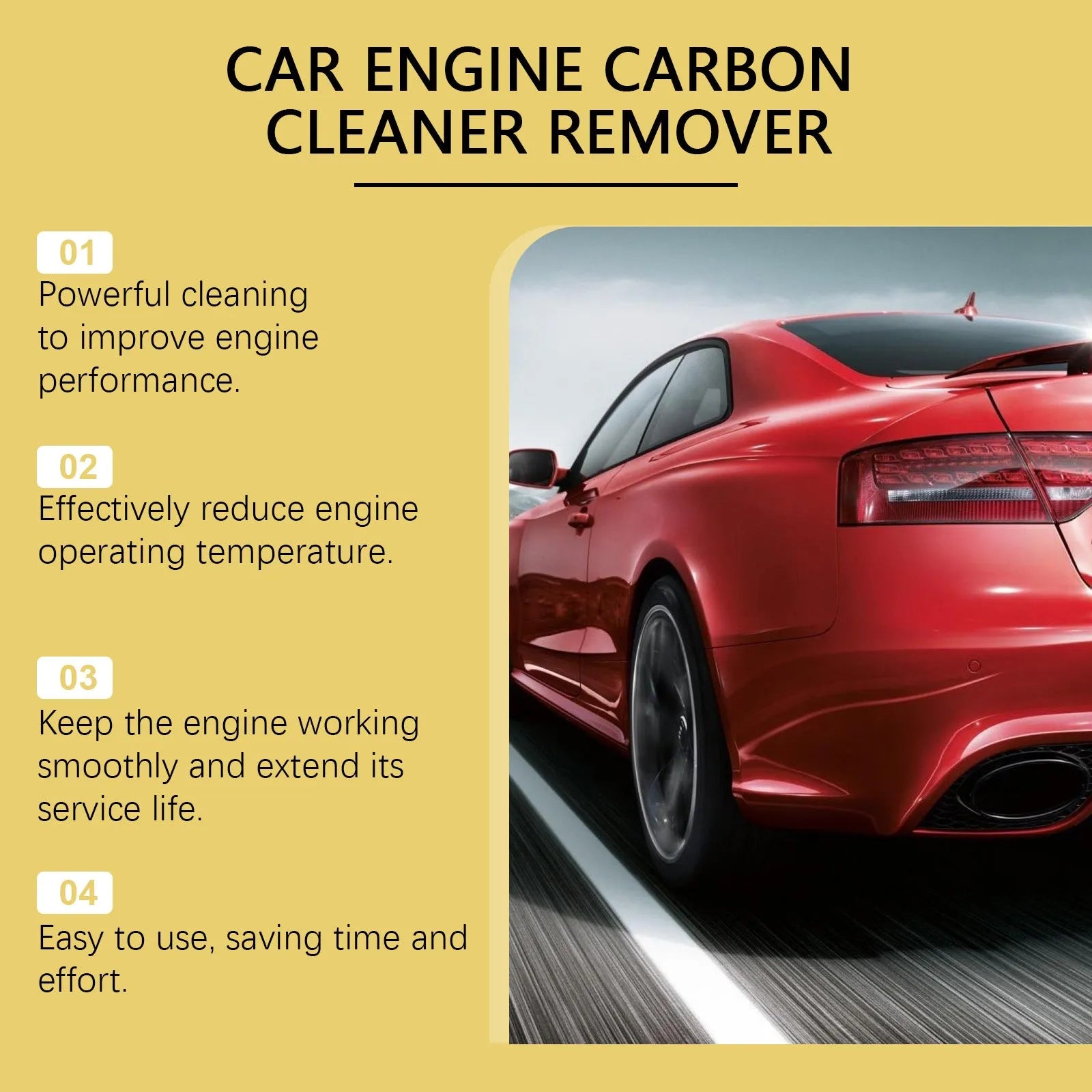 120ml car engine carbon cleaning additive bottle on white background