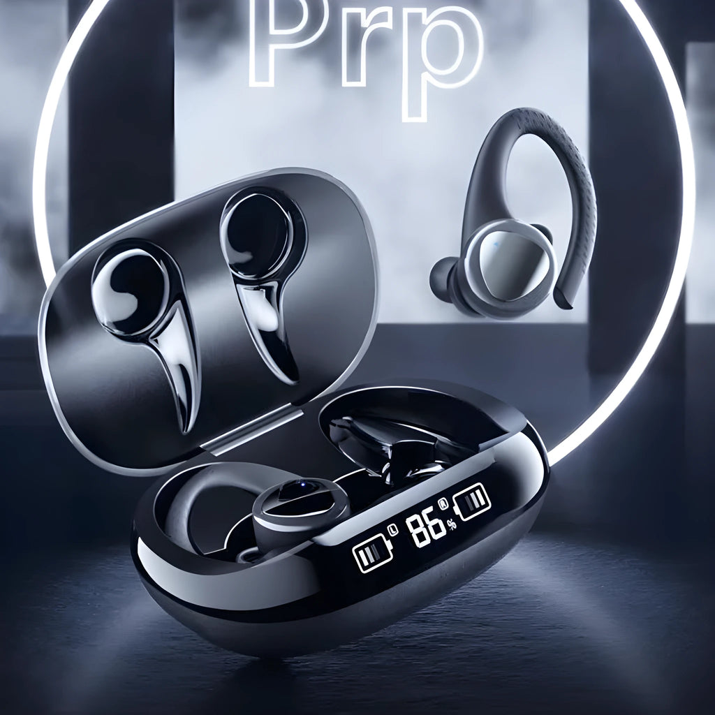 True wireless in-ear earbuds with Bluetooth 5.2, noise cancellation, Type-C charging case, black colour