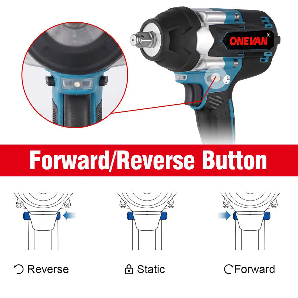 Lithium battery brushless impact wrench 1100Nm with 21V battery and charger attached