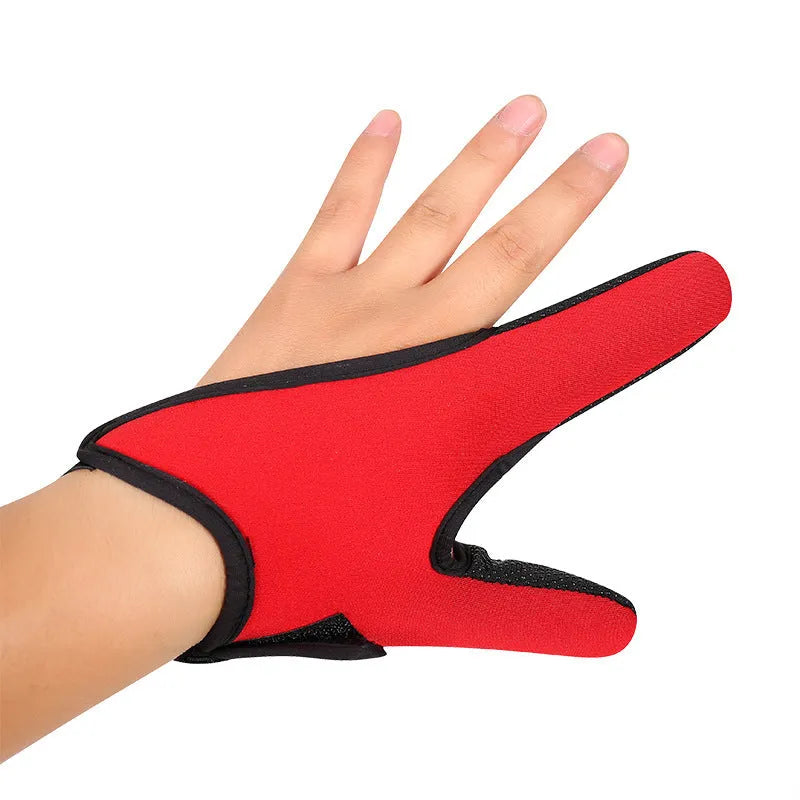A single two-finger fishing glove showing the microfiber palm and diving cloth back, in a choice of colours.
