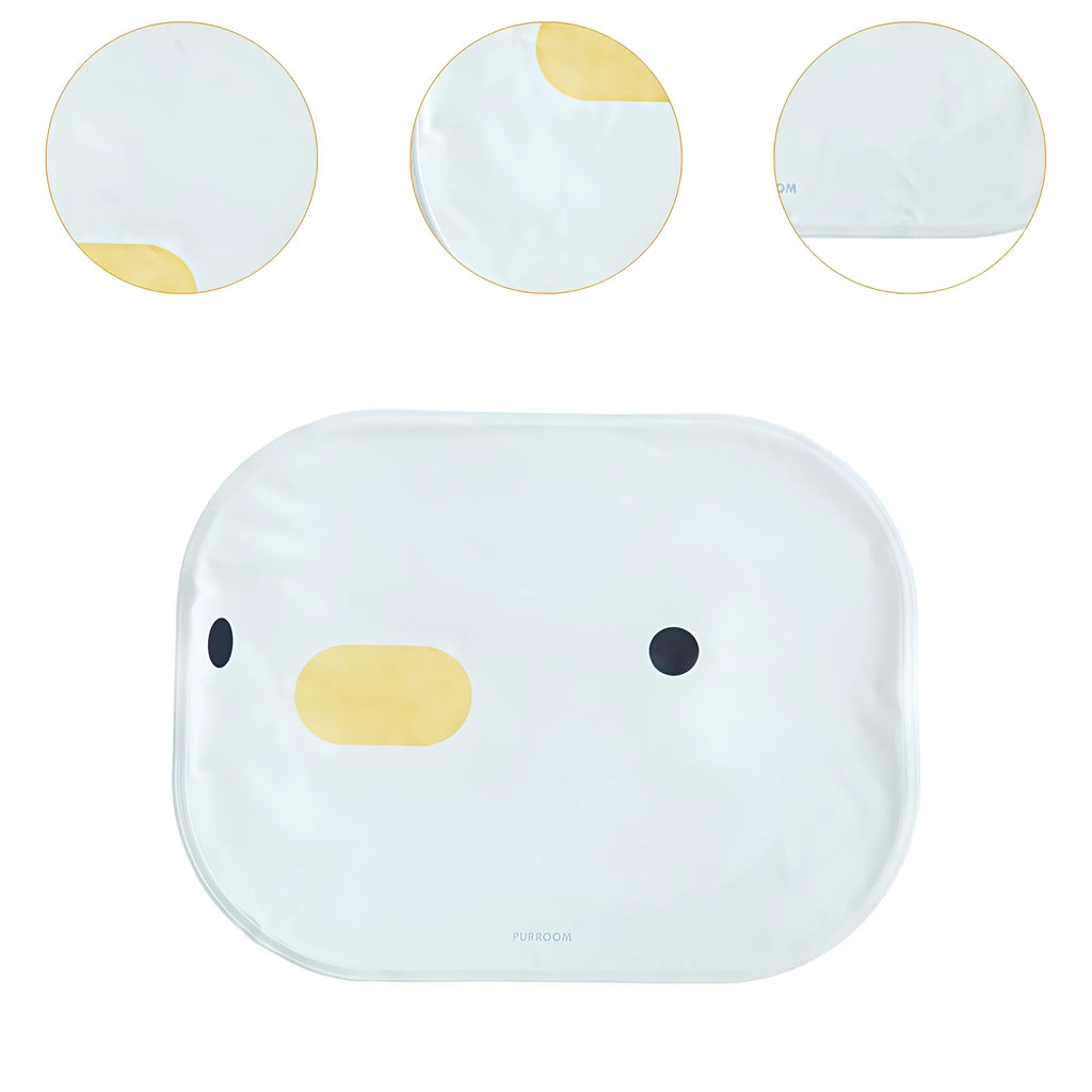 Chick shaped pet cooling mat 45cm square with composite cloth surface