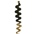 Wine red big wave 24-inch chemical fibre crochet wig extension on display